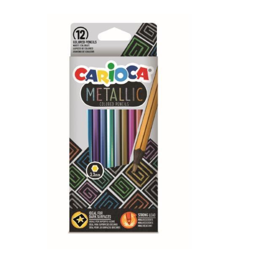 CARIOCA PASTELLI METALLIC COLORI ASSORTITI CONF 12 Pz.
